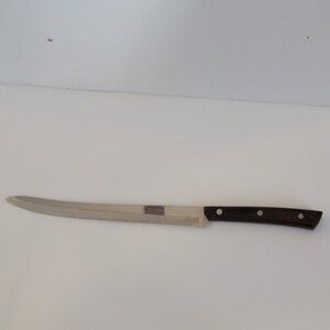 Utica Tungsten Stainless Steel Carving Knife With Wooden Handle